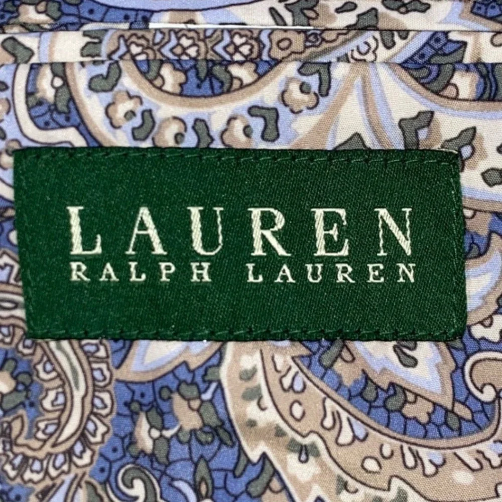 Lauren Ralph Lauren Mens 44L Grey Herringbone Glen Check Blazer Paisley Lining